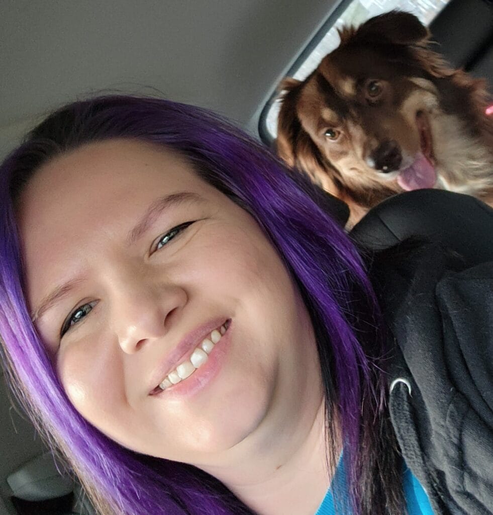 JB, a trainer at The Common Dog in Everett, MA, takes a selfie with her dog. Common Dog specializes in dog training. Gives us a call today to find out more!